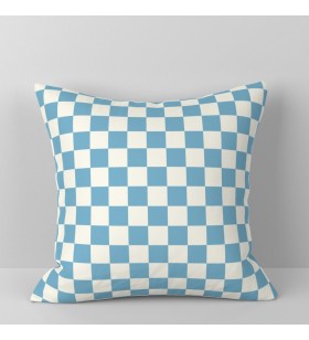 Blue and white checkerboard...