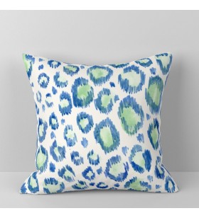 Blue-green gradient leopard...