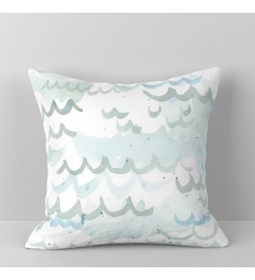 Watercolor-dyed blue-green...
