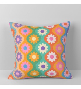 Retro hippie style pillow