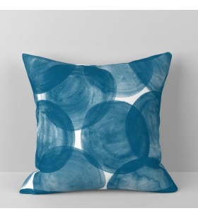 Blue ink circle artistic...